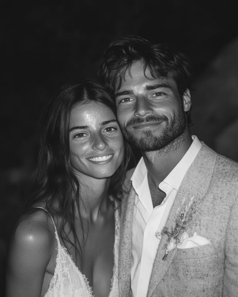 Smiling couple during an intimate evening wedding in Cyprus, representing the Radiance Package by Soomore Events.